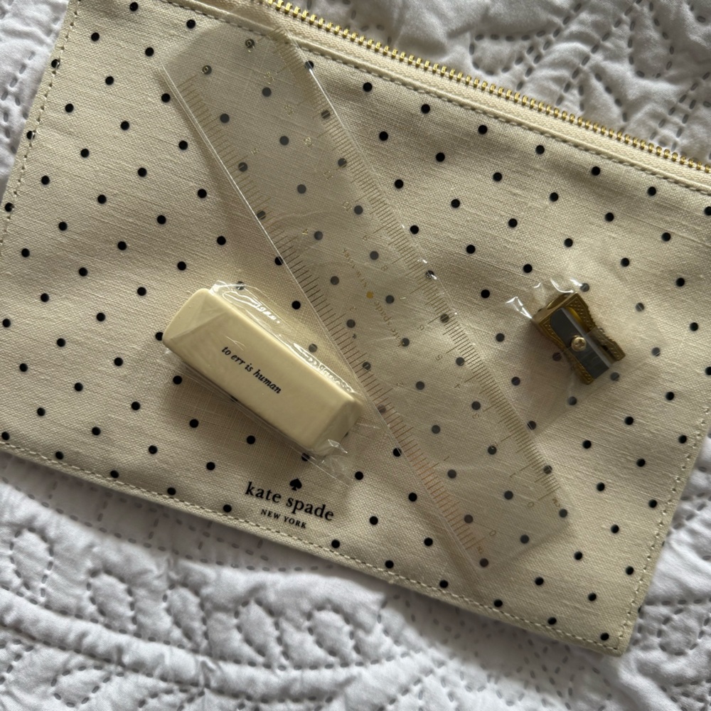 Kate Spade Polka Dot Pouch Set